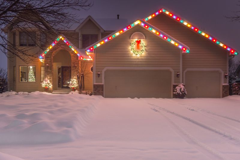 Holiday Lights Hanging in Olathe, KS