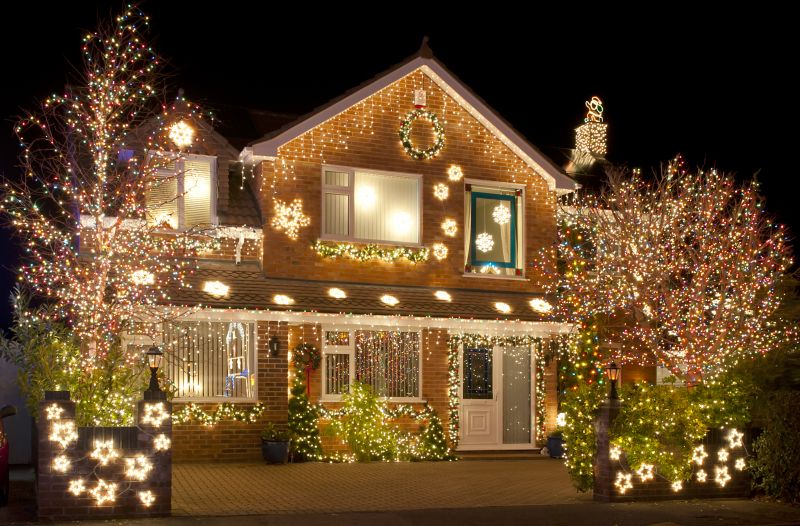 Holiday Lights Hanging in Overland Park, KS